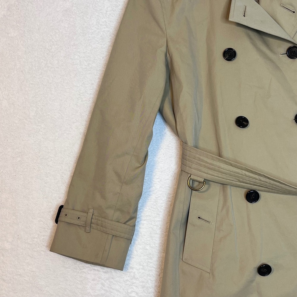Burberry The Kensington Trench Coat Honey Beige Made in England Size 10 US - Picture 4 of 16